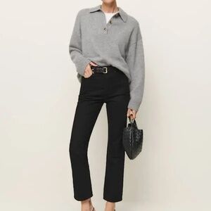 Reformation Cynthia High Rise Straight Cropped Jeans Size 24